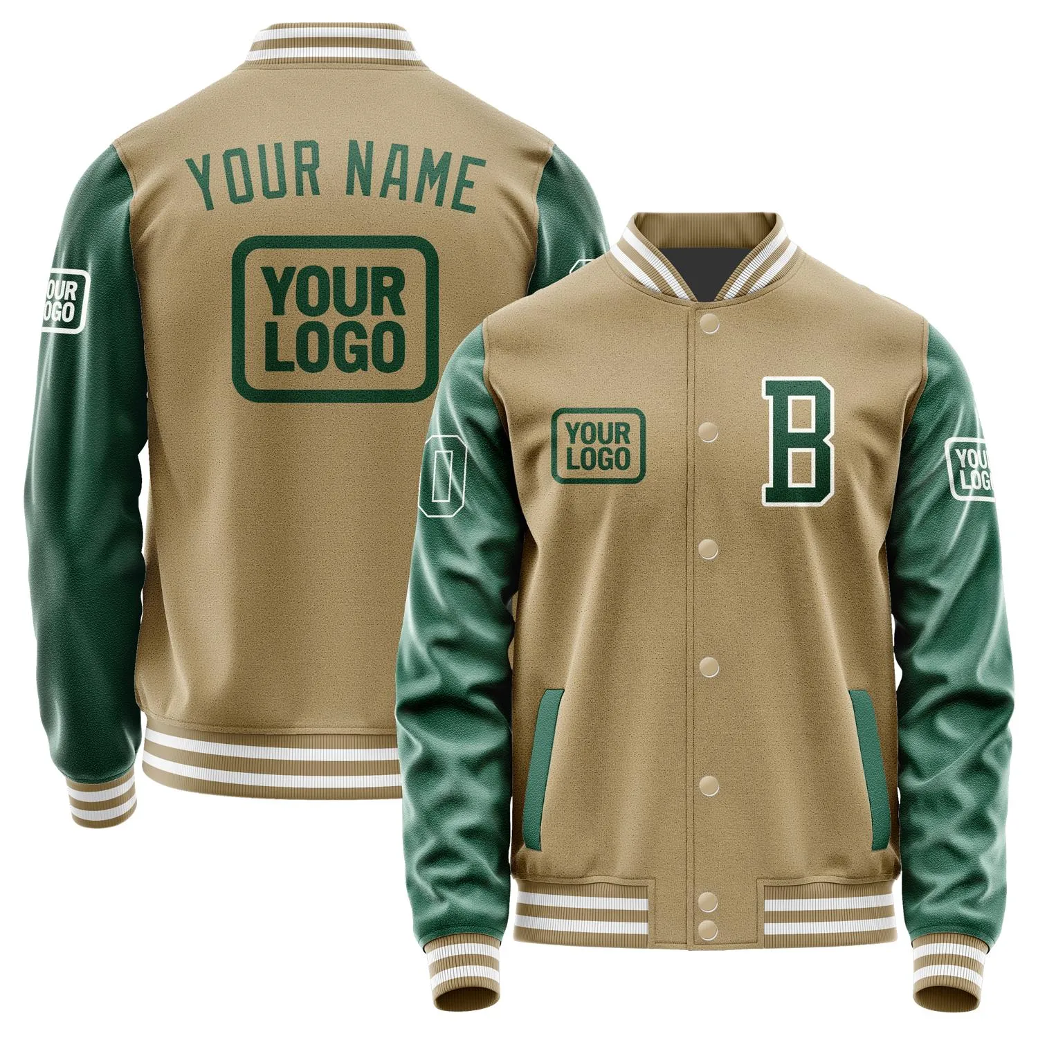 Custom Light Khaki Green Jacket