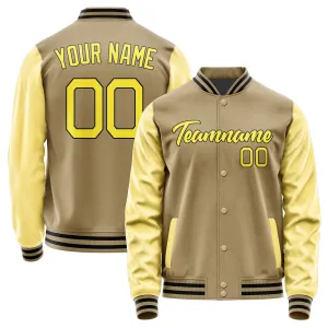 Custom Light Khaki Light Yellow Jacket
