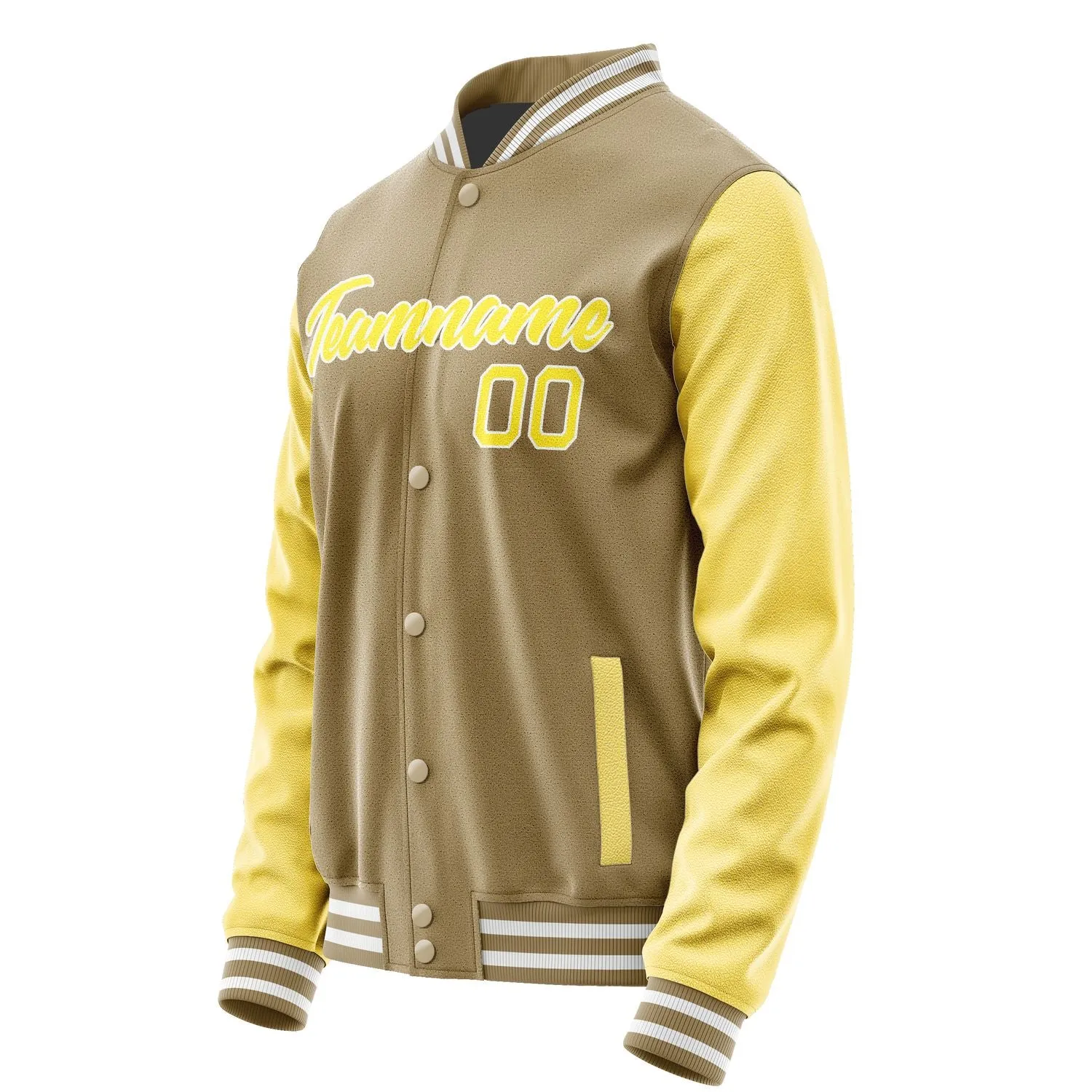 Custom Light Khaki Light Yellow Jacket