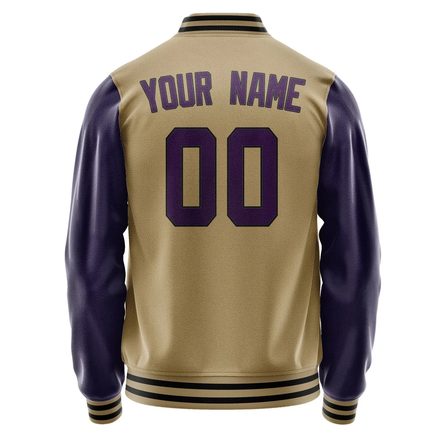 Custom Light Khaki Purple Jacket