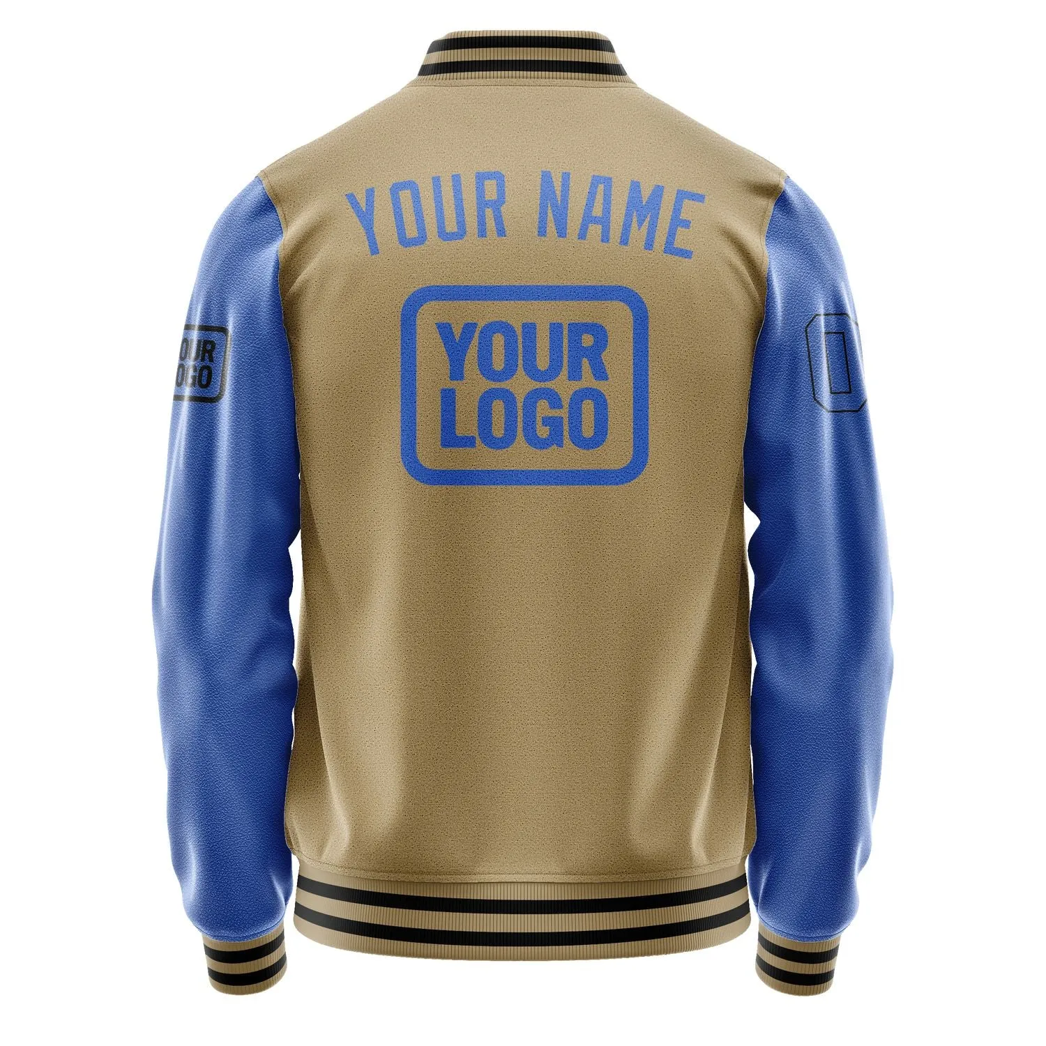 Custom Light Khaki Sky Blue Jacket