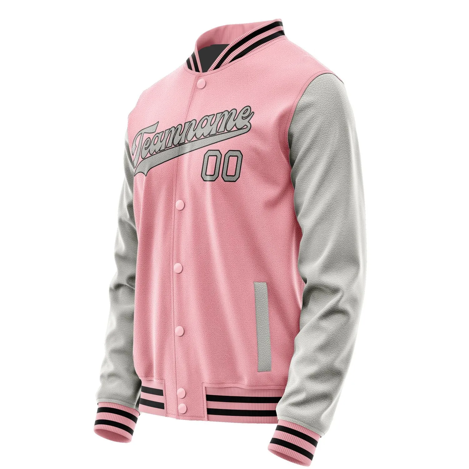 Custom Light Pink Gray Jacket