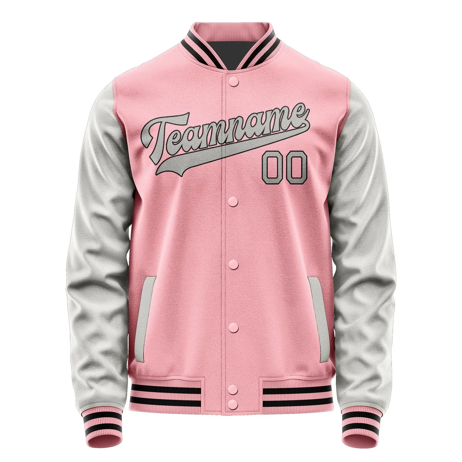 Custom Light Pink Gray Jacket