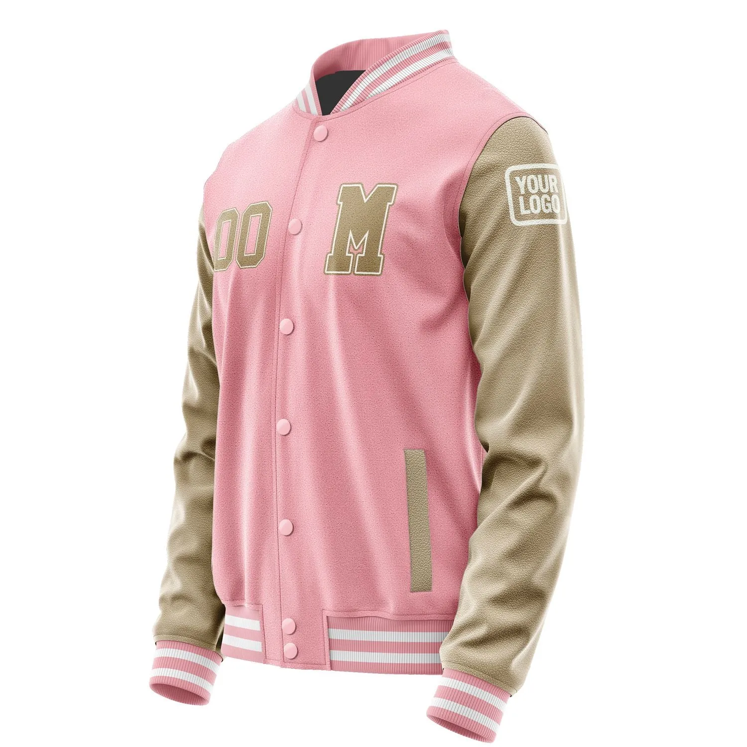 Custom Light Pink Light Khaki Jacket