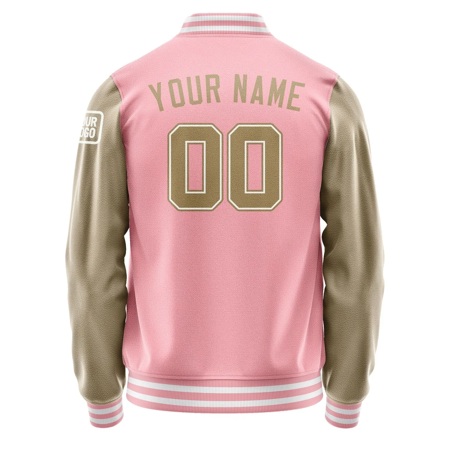 Custom Light Pink Light Khaki Jacket