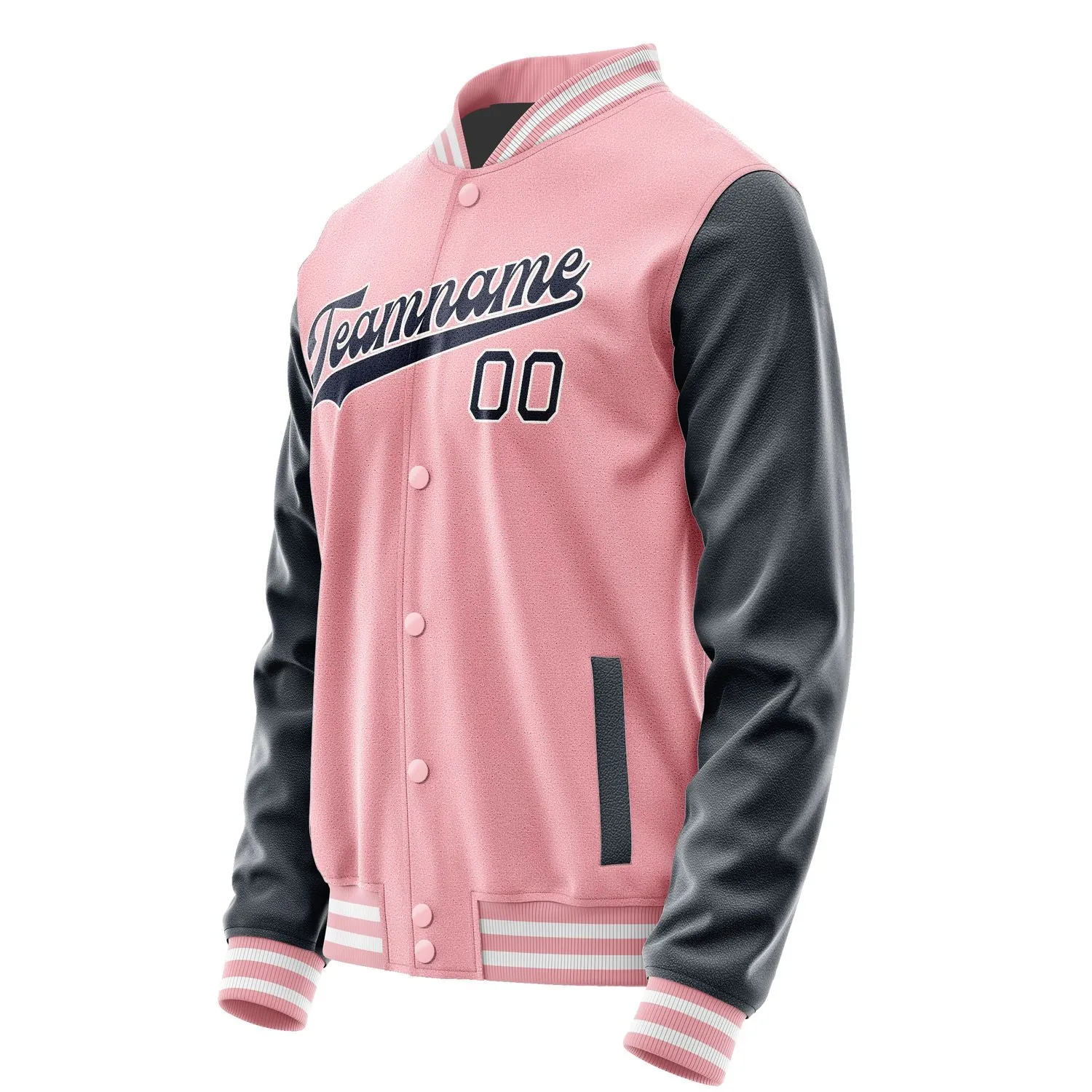 Custom Light Pink Navy Jacket