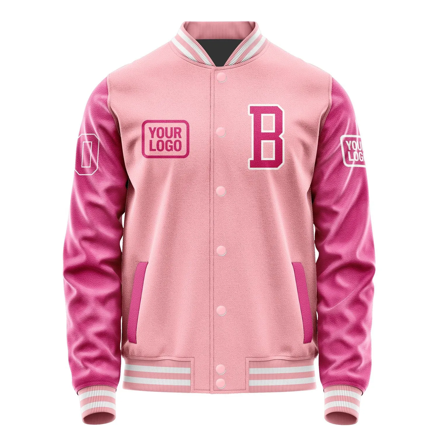Custom Light Pink Pink Jacket