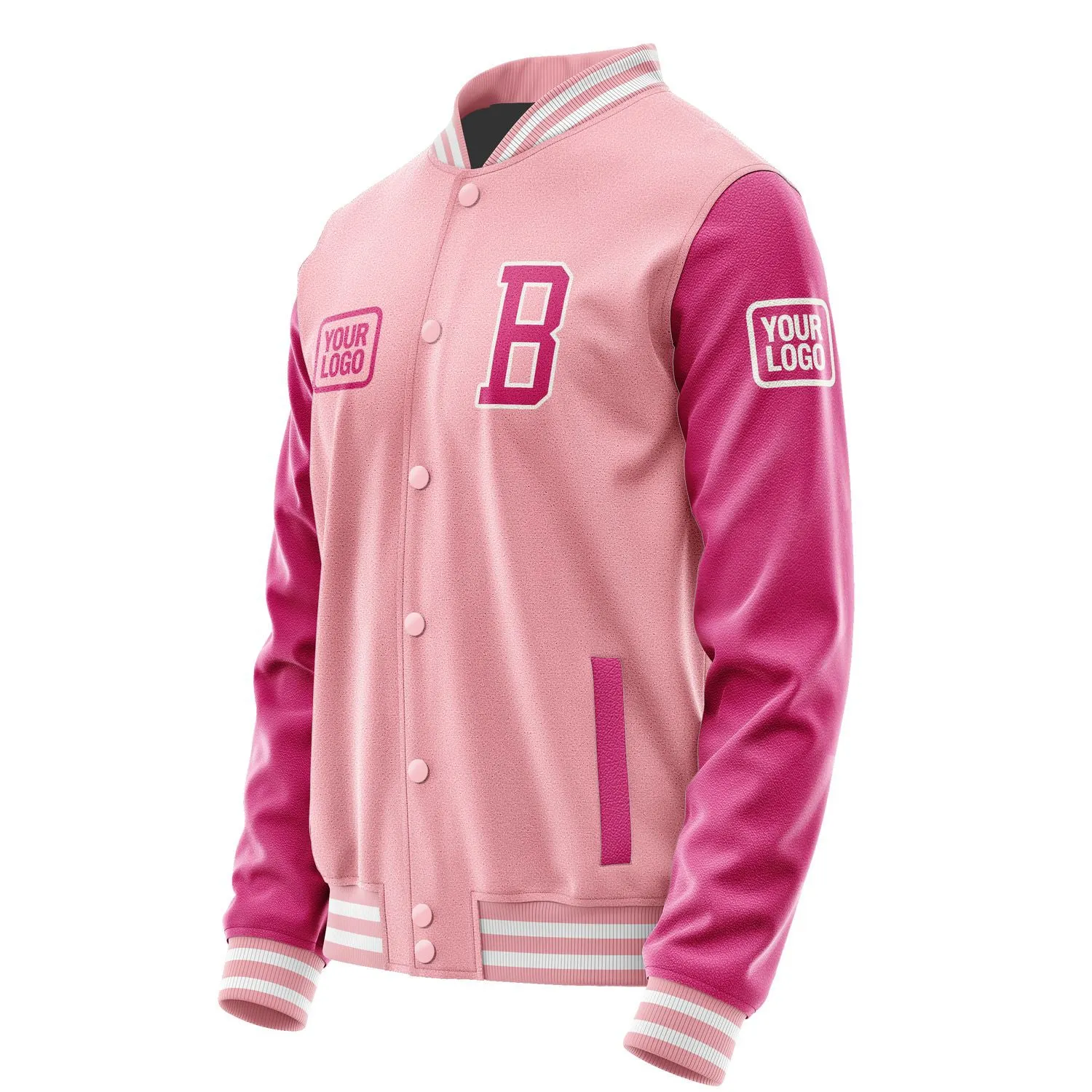 Custom Light Pink Pink Jacket