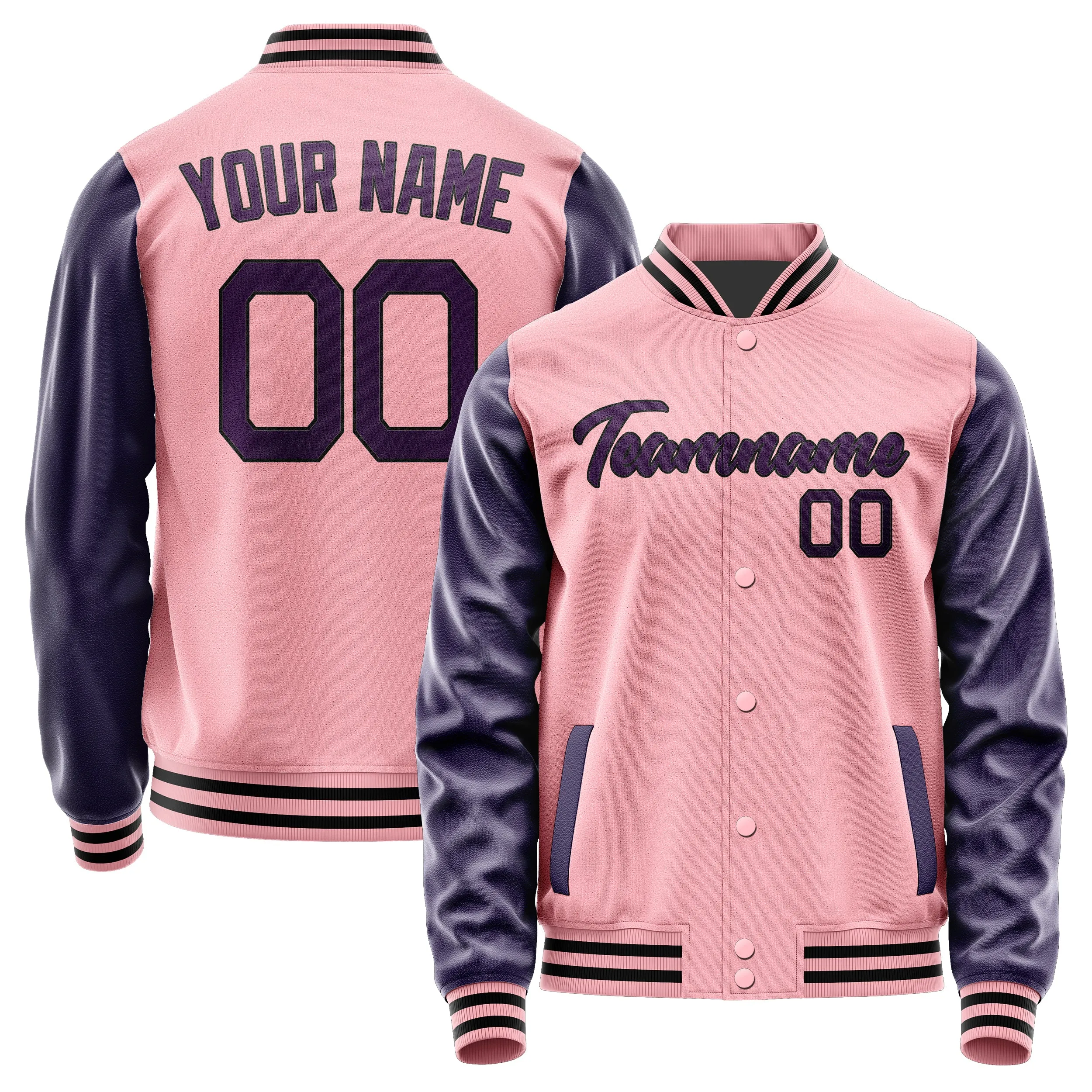 Custom Light Pink Purple Jacket