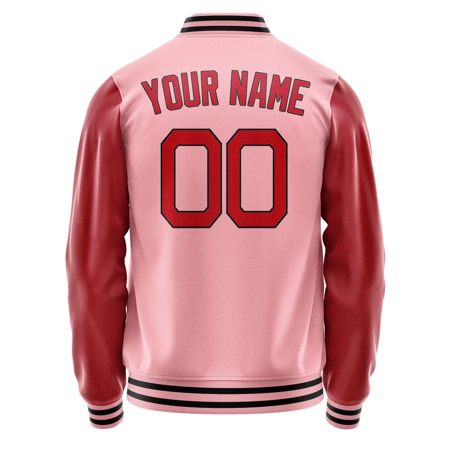Custom Light Pink Red Jacket