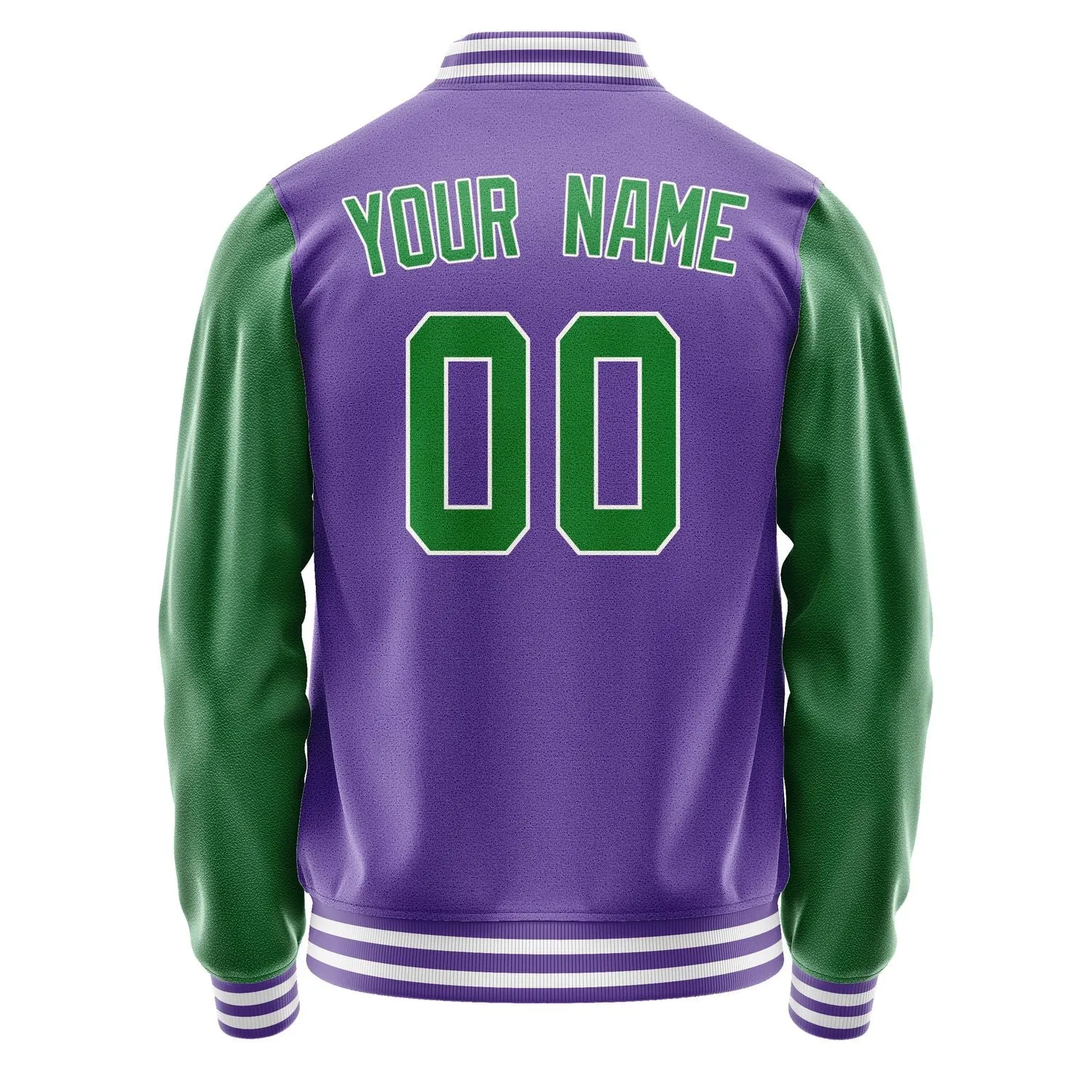 Custom Light Purple Emerald Green Jacket