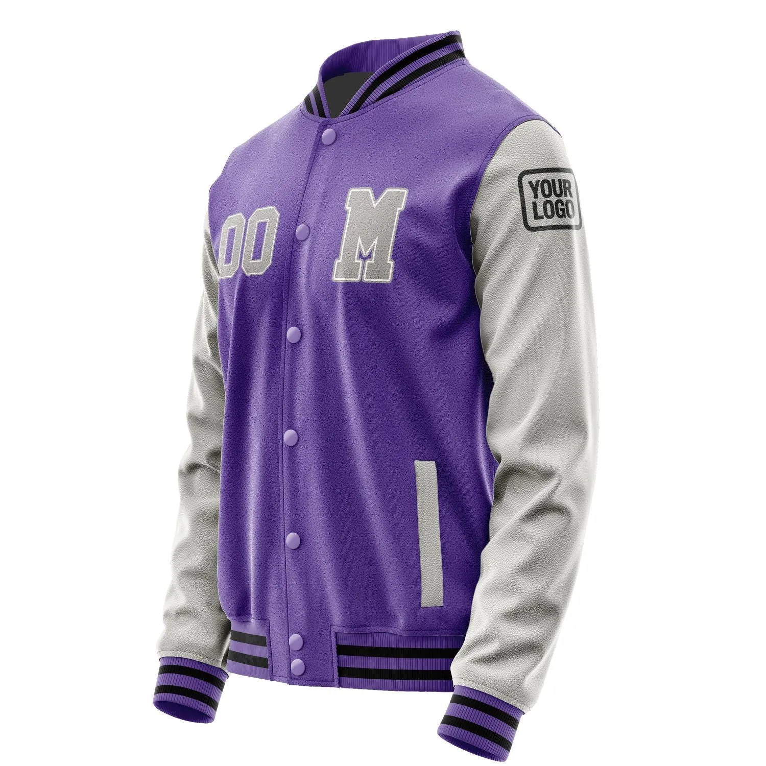 Custom Light Purple Gray Jacket