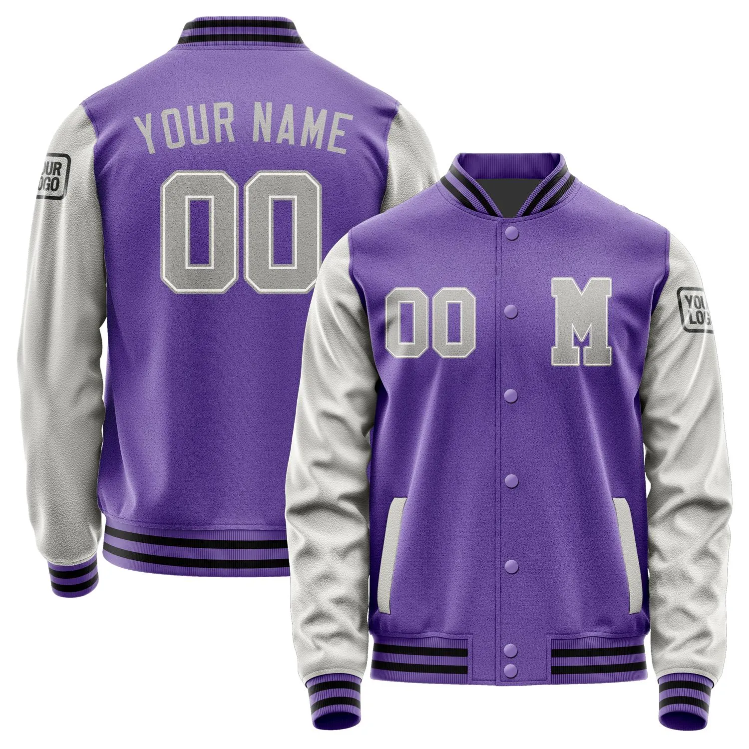 Custom Light Purple Gray Jacket