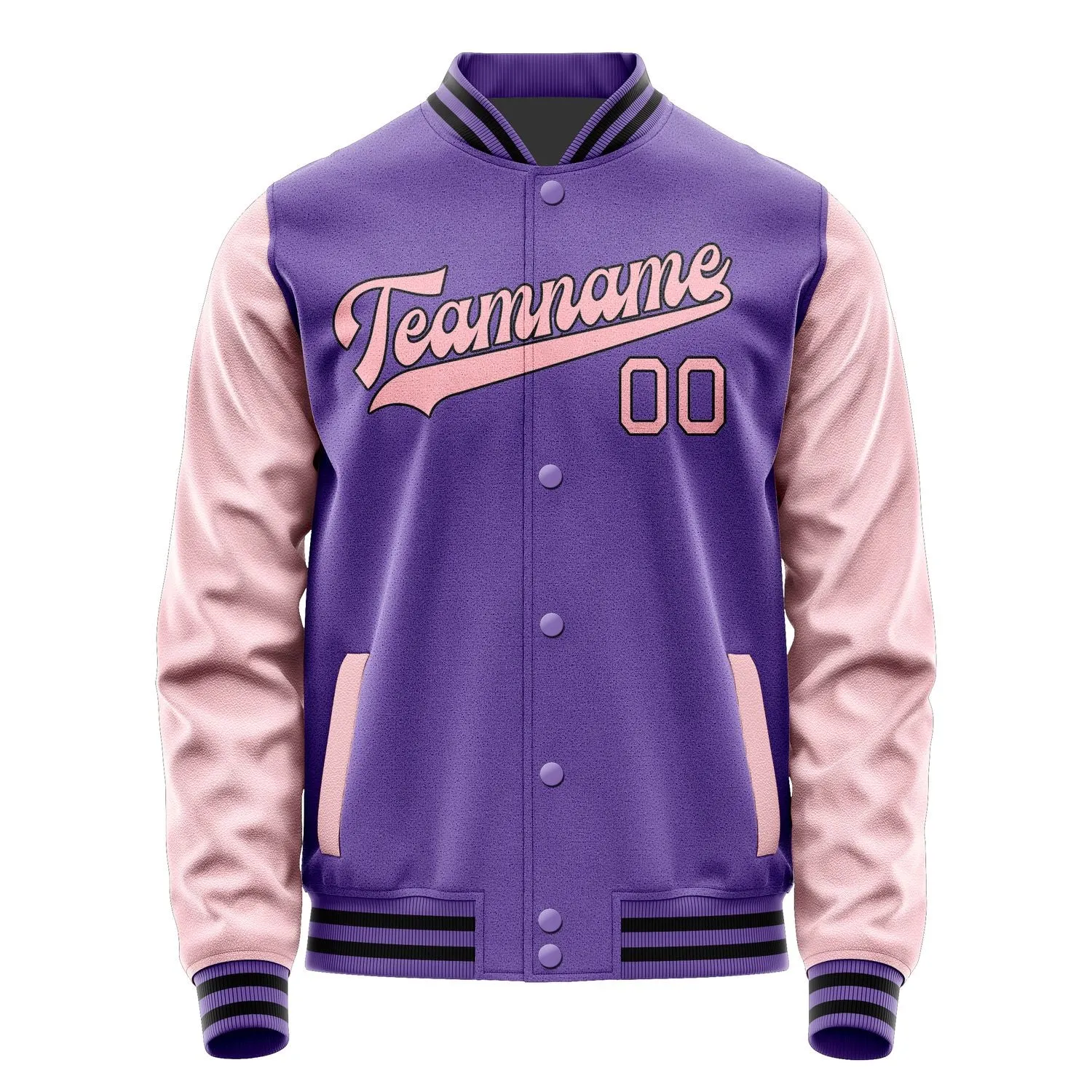 Custom Light Purple Light Pink Jacket