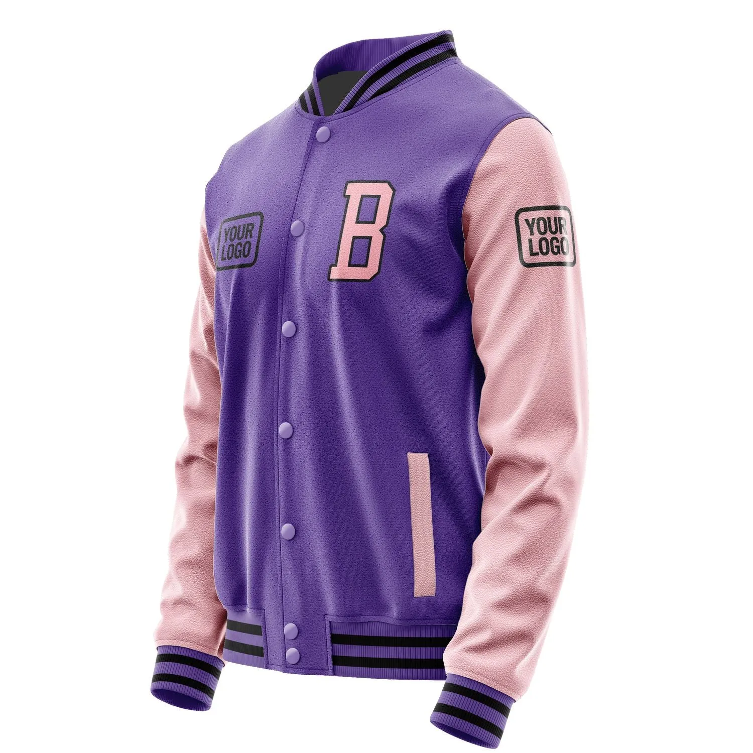 Custom Light Purple Light Pink Jacket