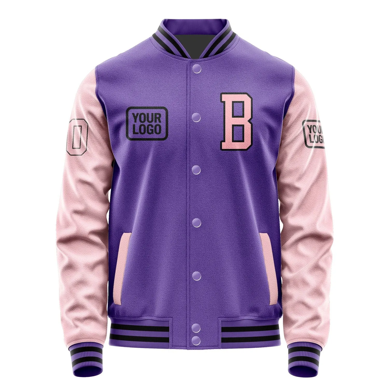 Custom Light Purple Light Pink Jacket