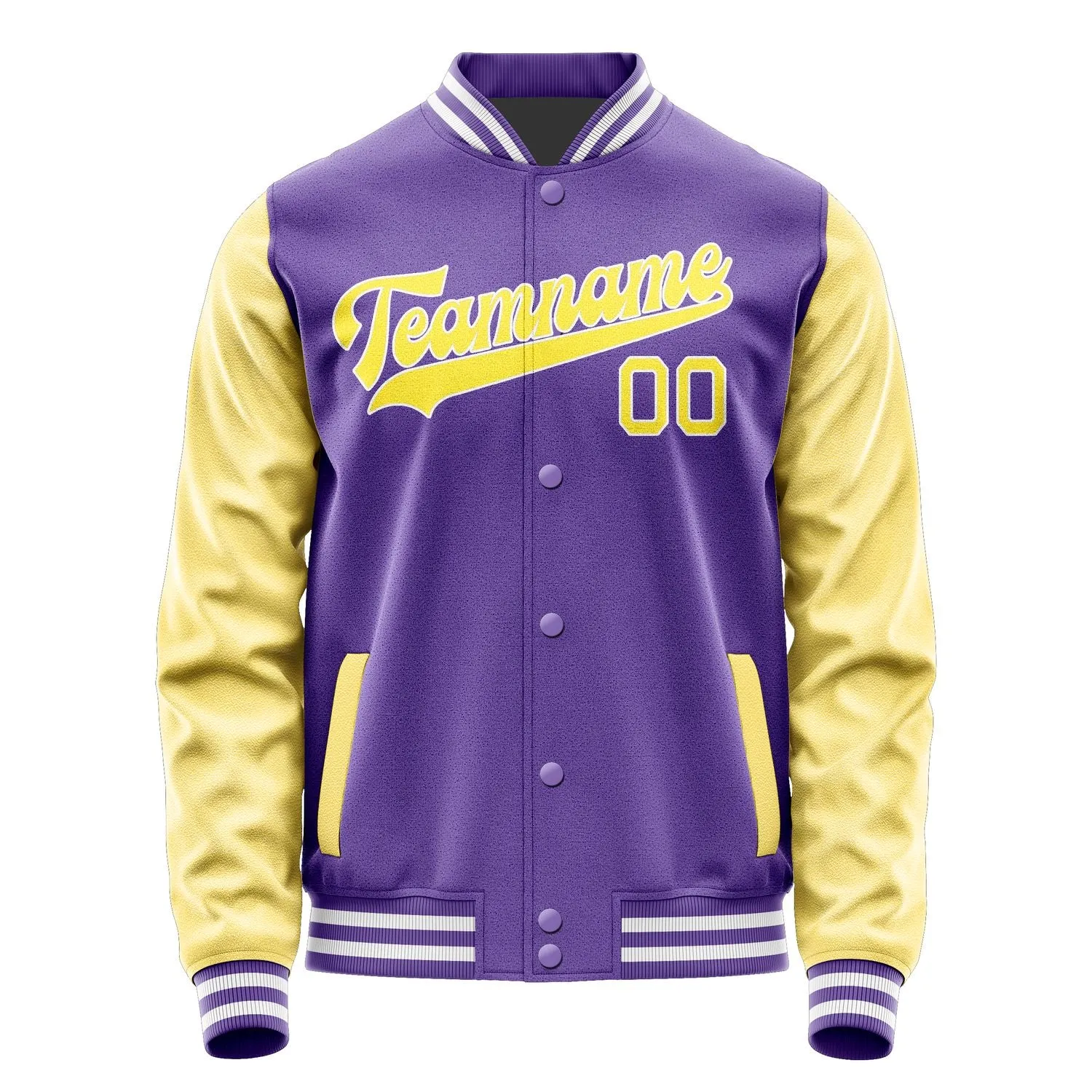 Custom Light Purple Light Yellow Jacket