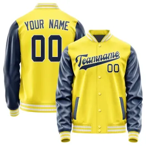 Custom Light Yellow Blue Jacket