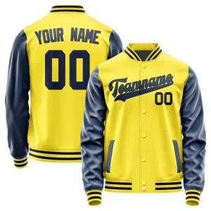 Custom Light Yellow Blue Jacket
