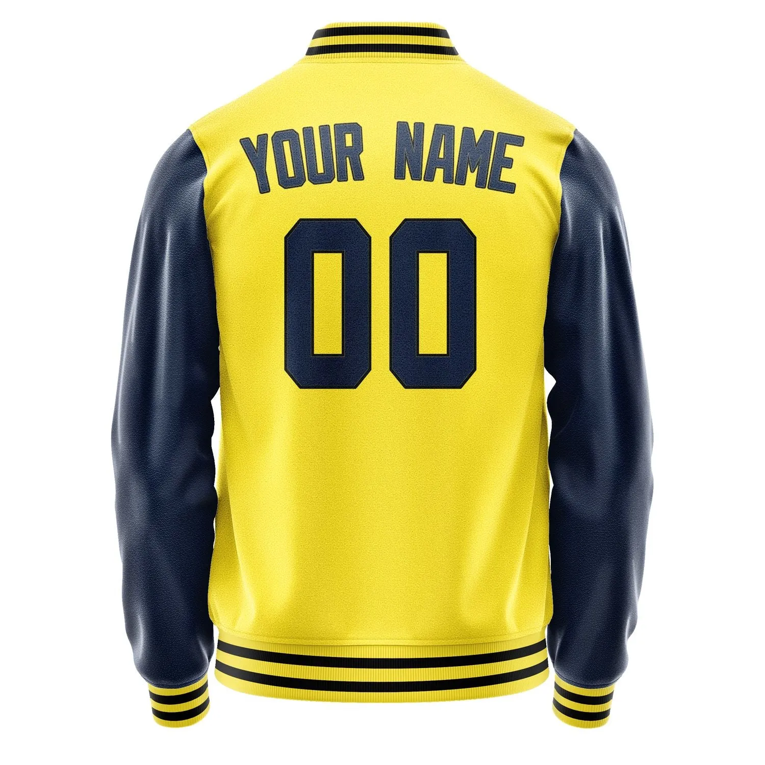 Custom Light Yellow Blue Jacket