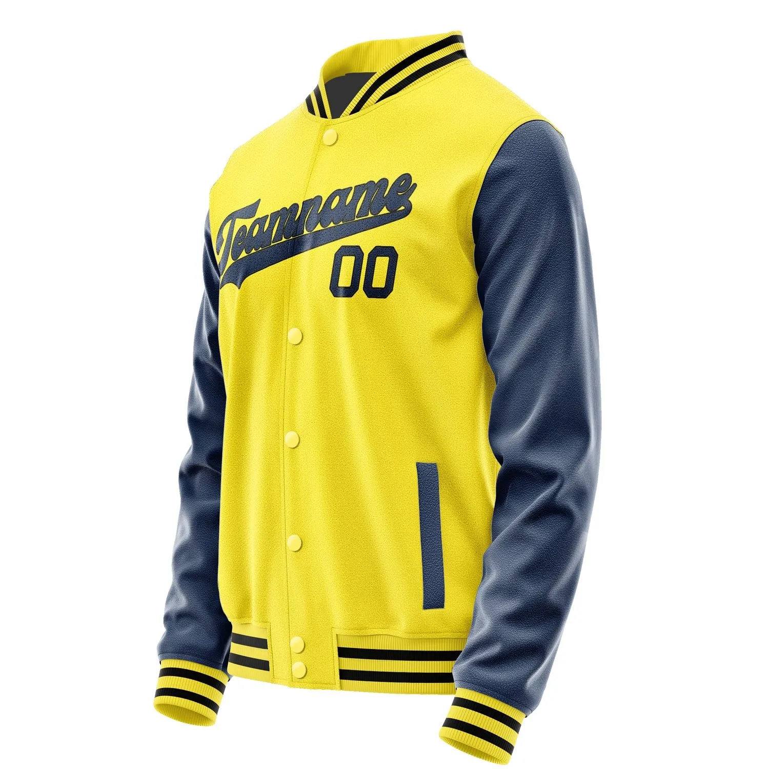Custom Light Yellow Blue Jacket