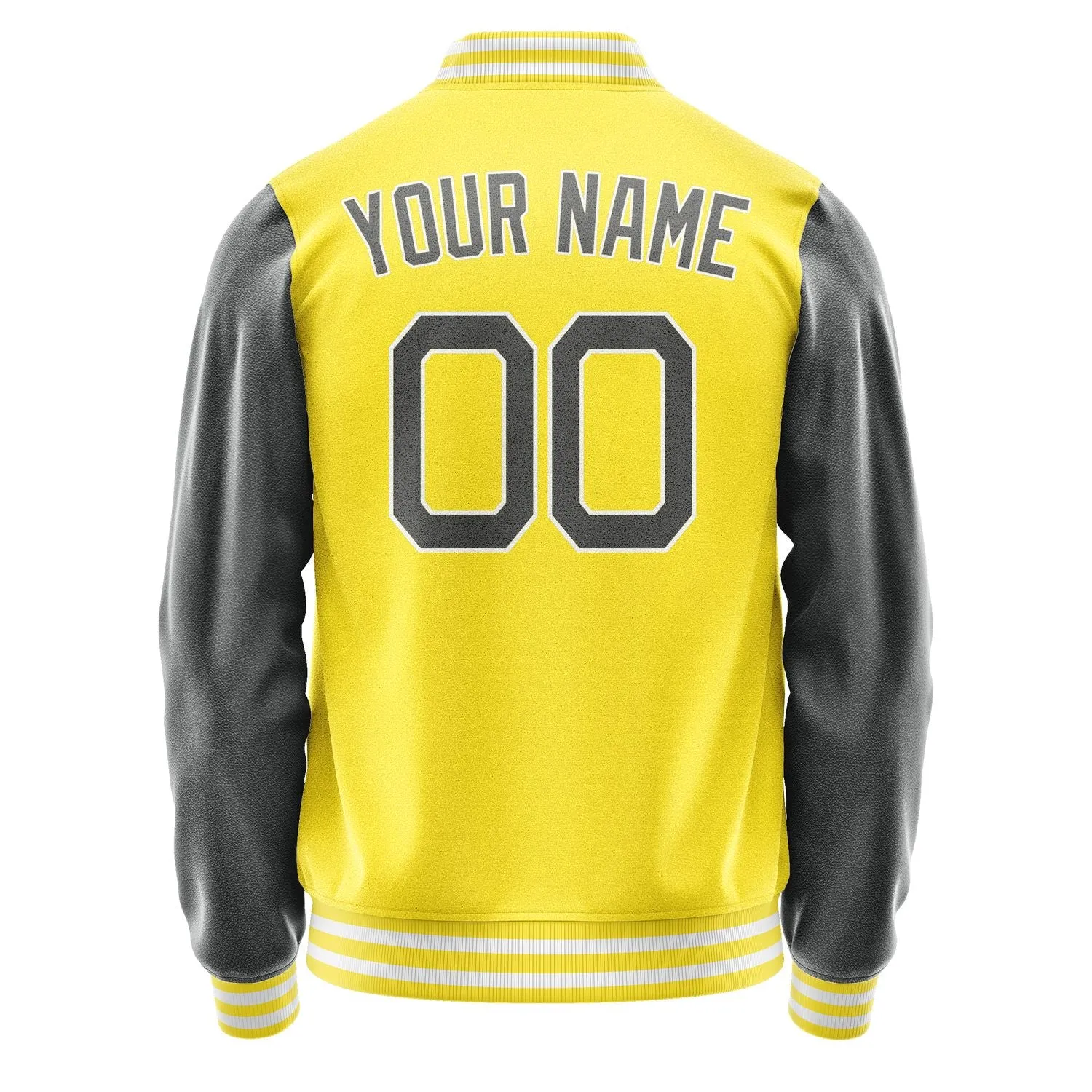 Custom Light Yellow Dark Grey Jacket