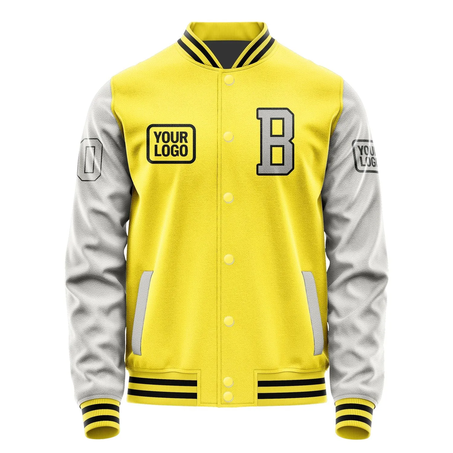 Custom Light Yellow Gray Jacket