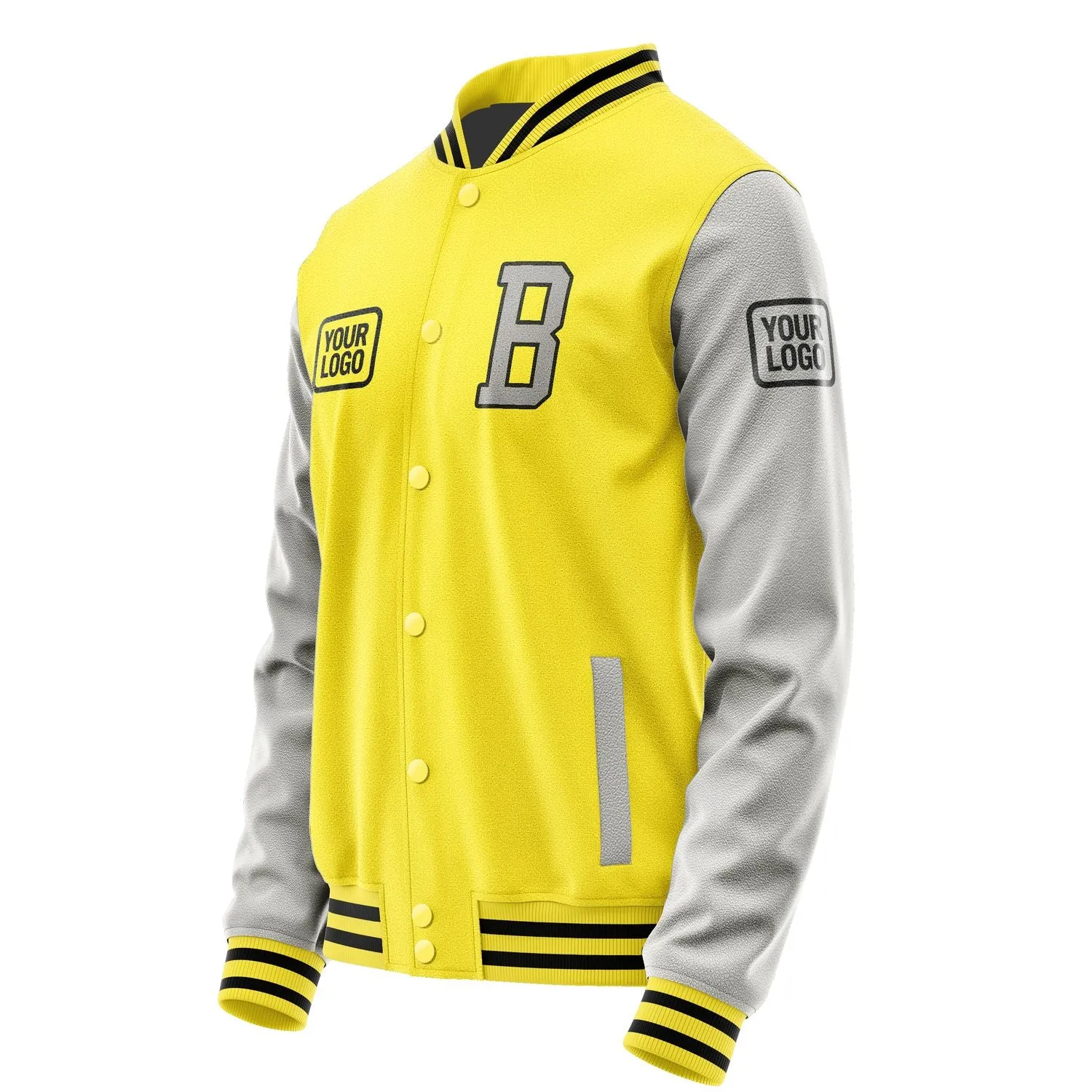 Custom Light Yellow Gray Jacket