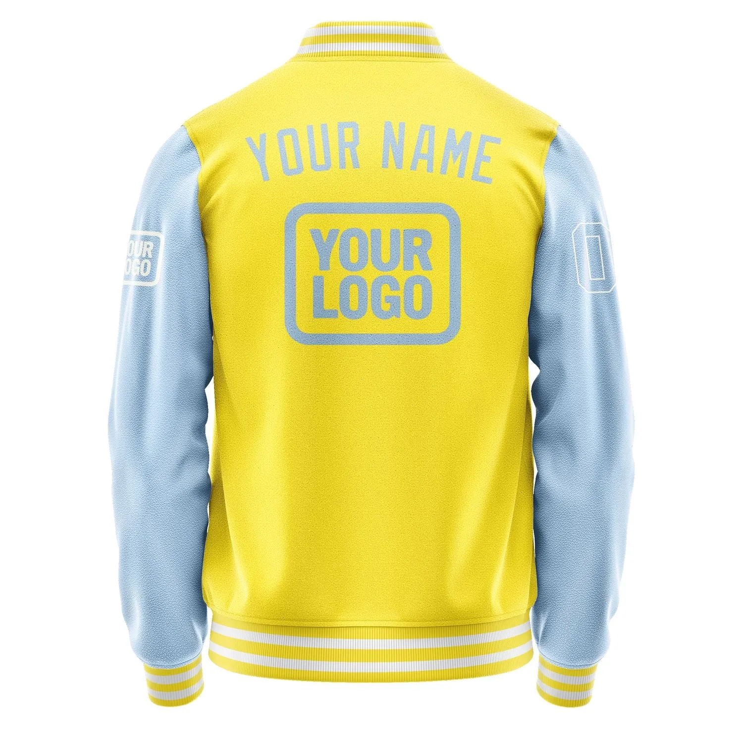 Custom Light Yellow Light Blue Jacket