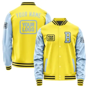 Custom Light Yellow Light Blue Jacket