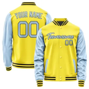 Custom Light Yellow Light Blue Jacket