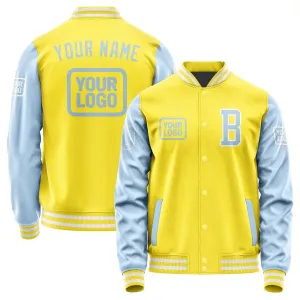 Custom Light Yellow Light Blue Jacket
