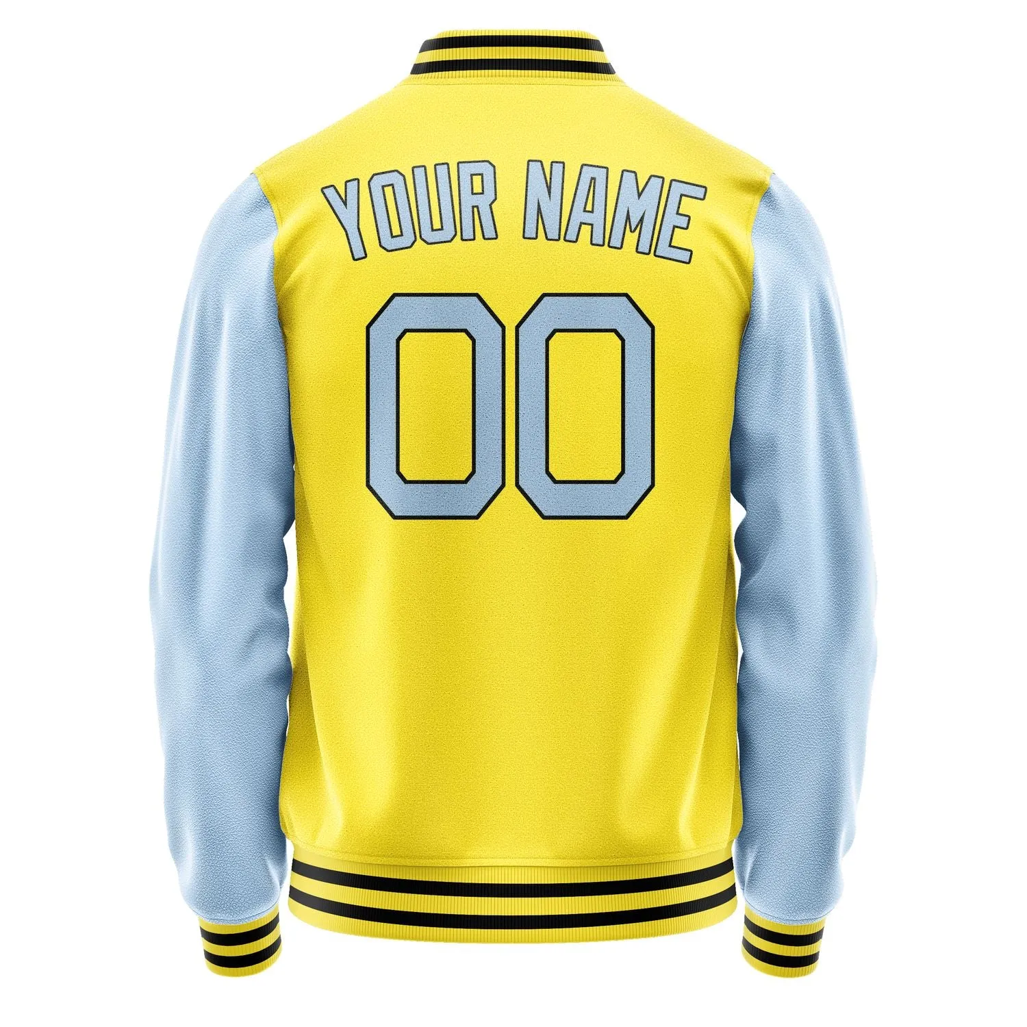 Custom Light Yellow Light Blue Jacket