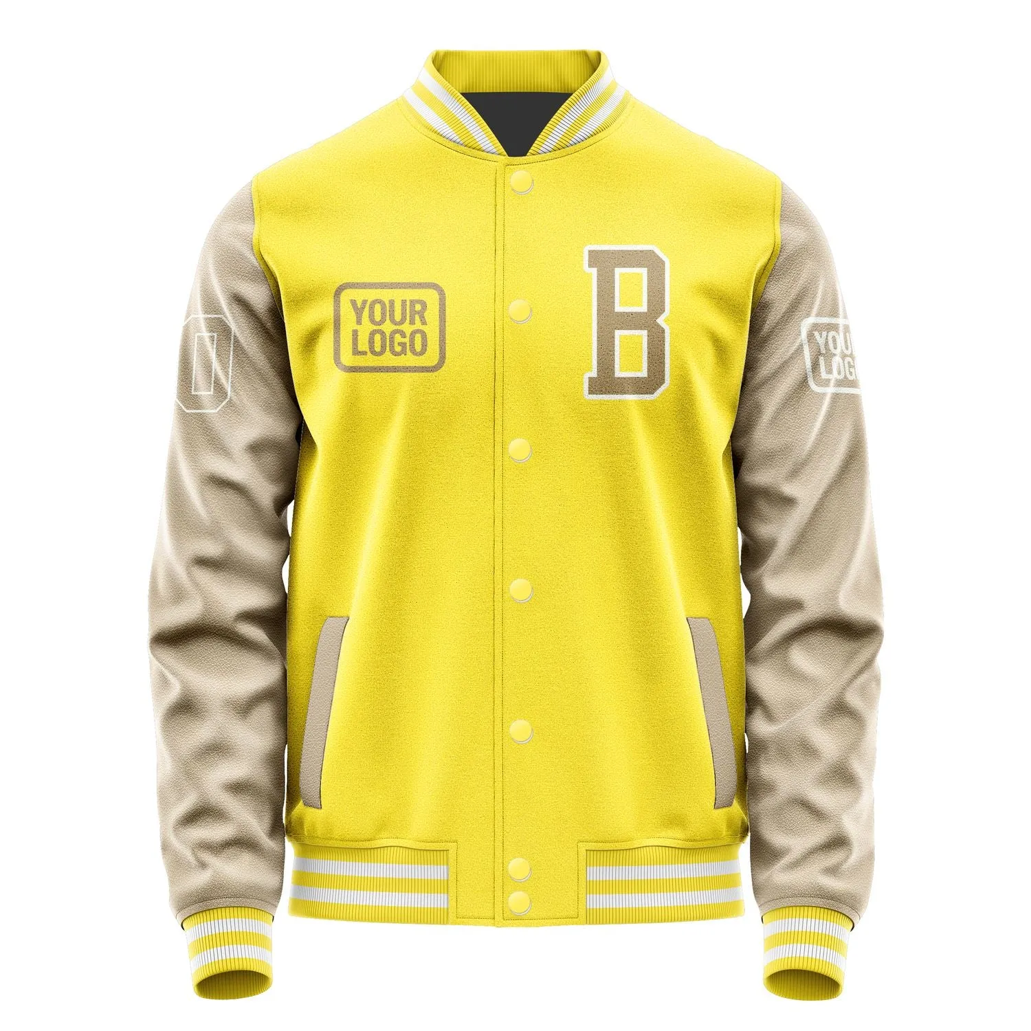 Custom Light Yellow Light Khaki Jacket