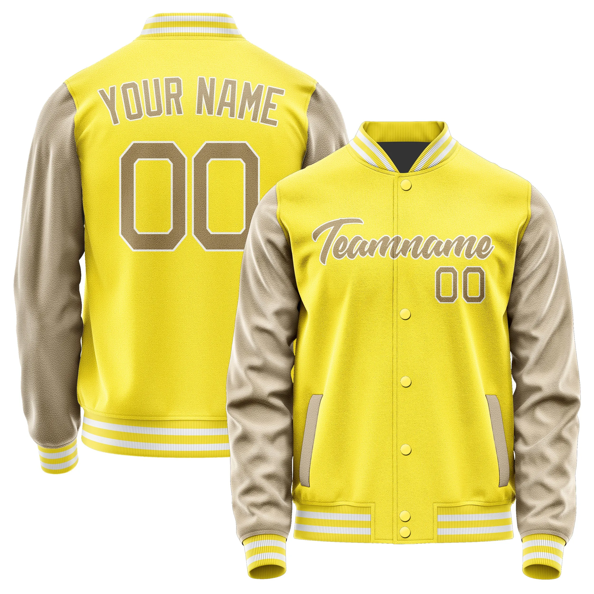 Custom Light Yellow Light Khaki Jacket