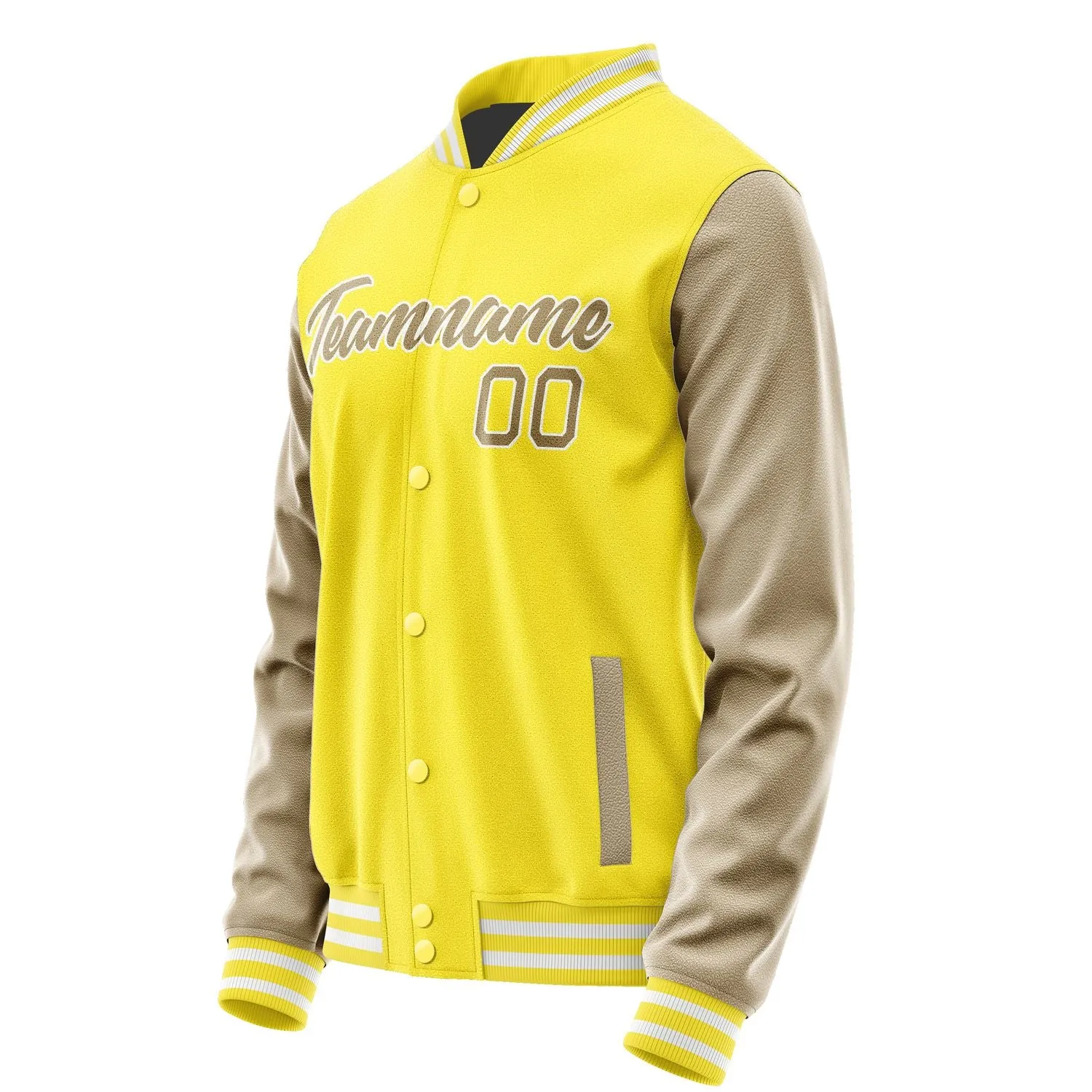 Custom Light Yellow Light Khaki Jacket