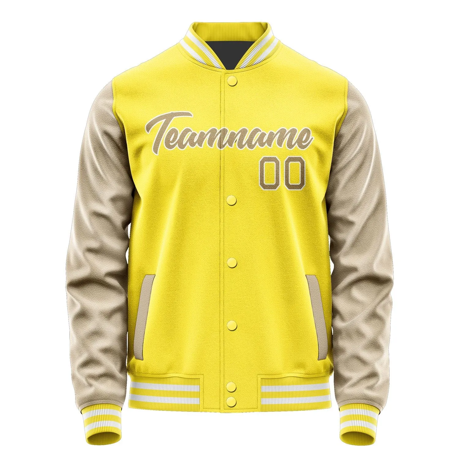 Custom Light Yellow Light Khaki Jacket