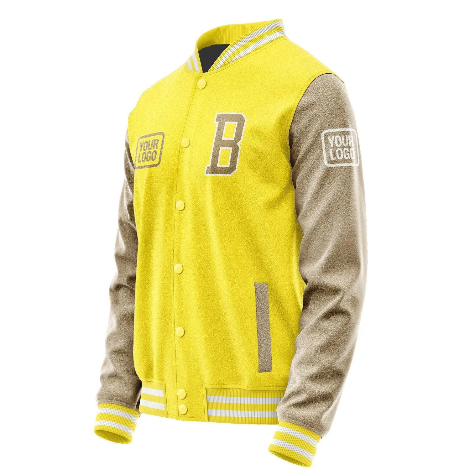 Custom Light Yellow Light Khaki Jacket