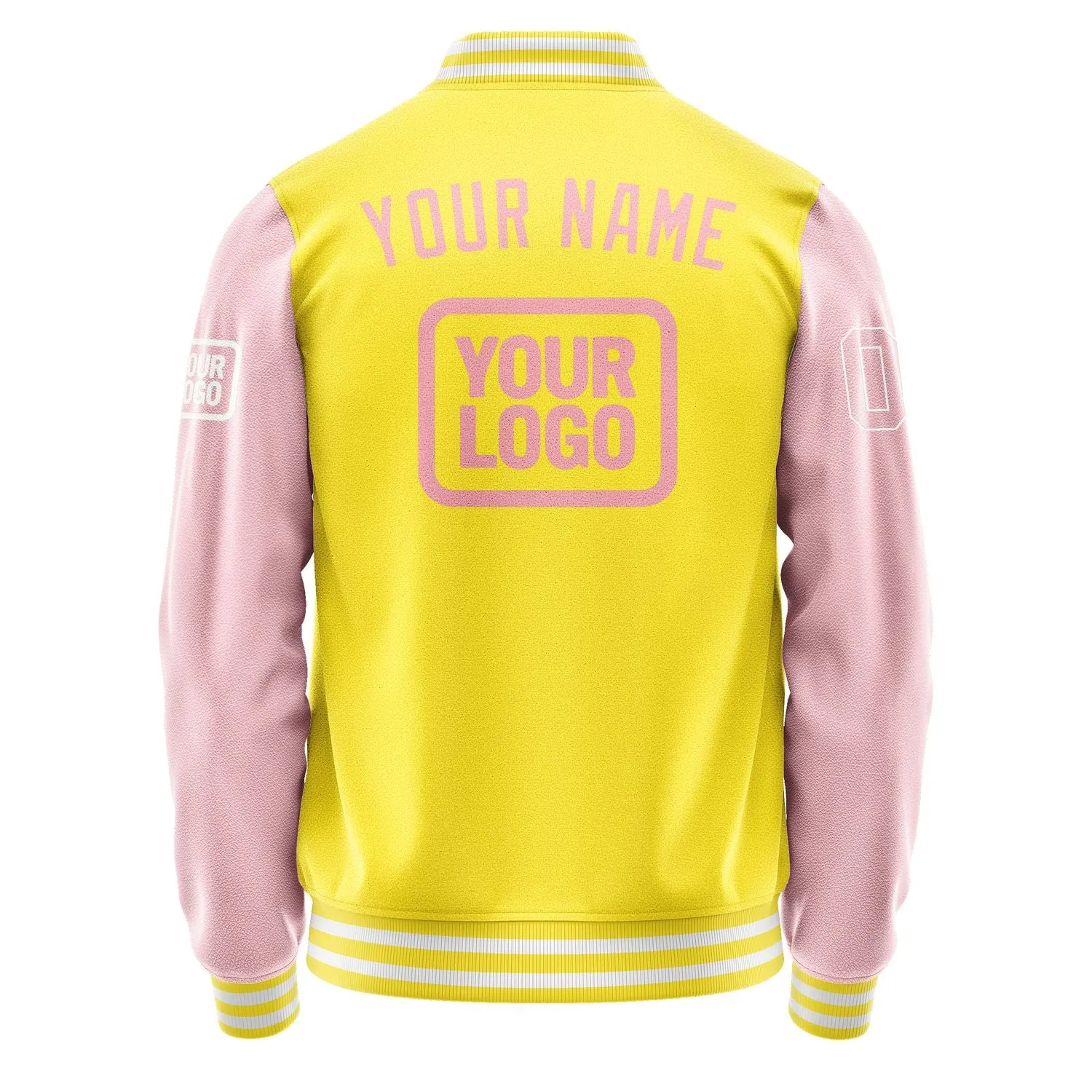 Custom Light Yellow Light Pink Jacket