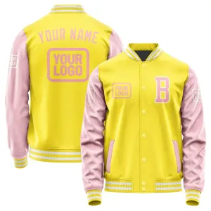 Custom Light Yellow Light Pink Jacket
