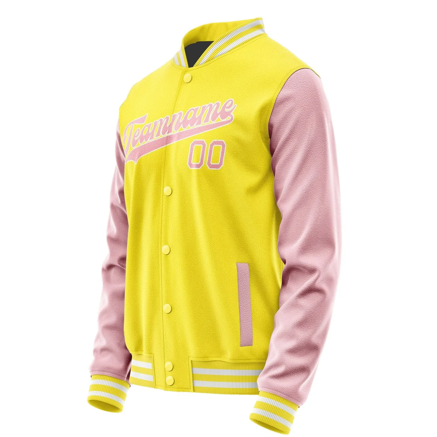 Custom Light Yellow Light Pink Jacket