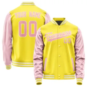 Custom Light Yellow Light Pink Jacket