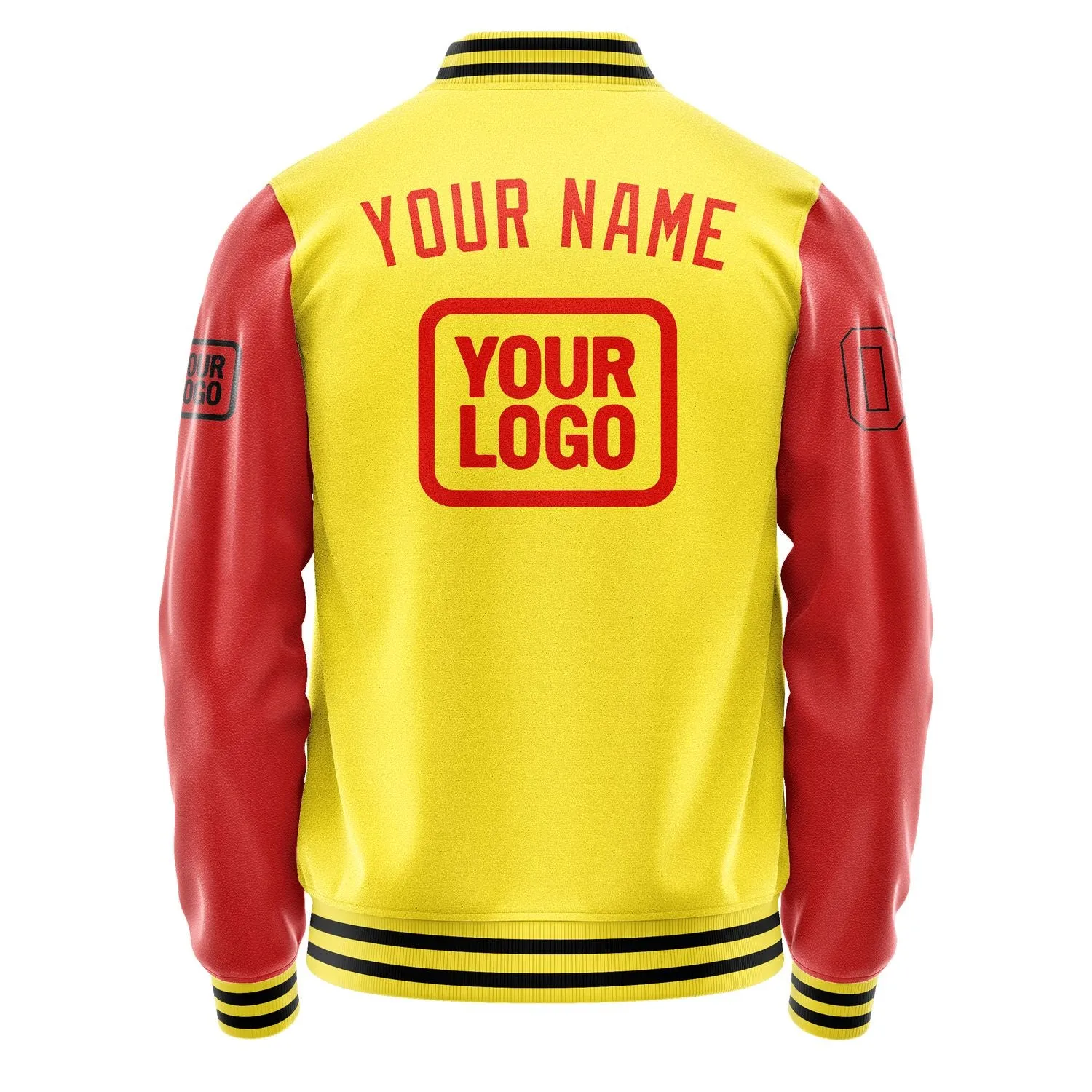 Custom Light Yellow Orange Red Jacket