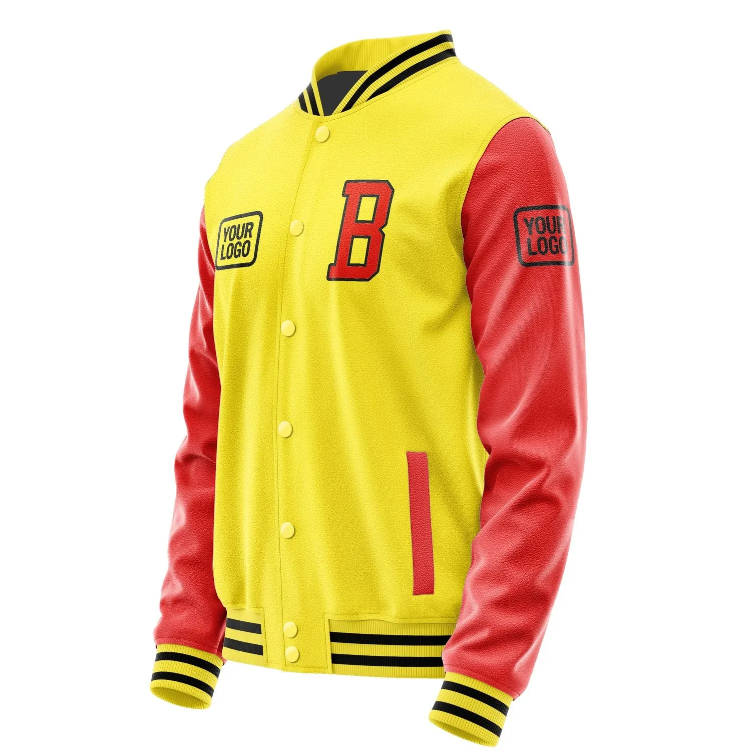 Custom Light Yellow Orange Red Jacket