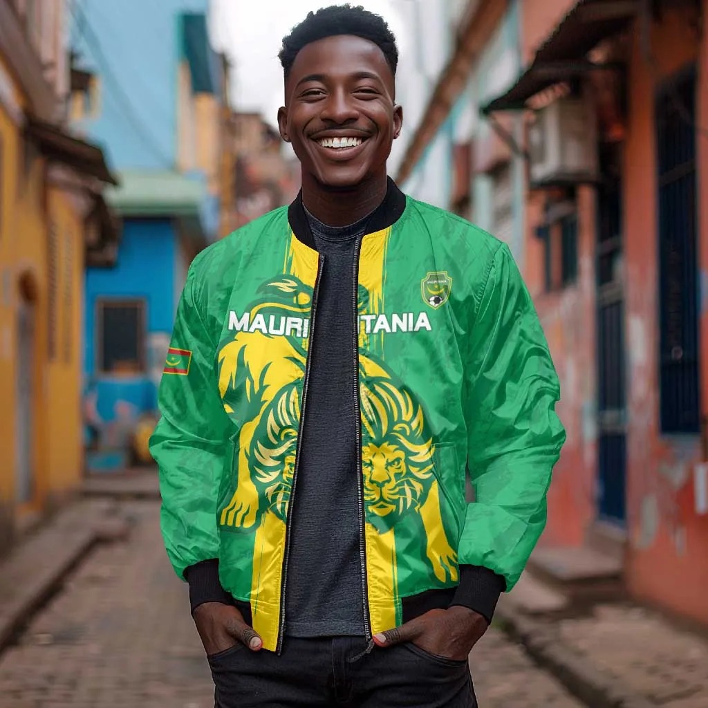 Custom Mauritania Football Bomber Jacket Go Lions of Chinguetti LT15