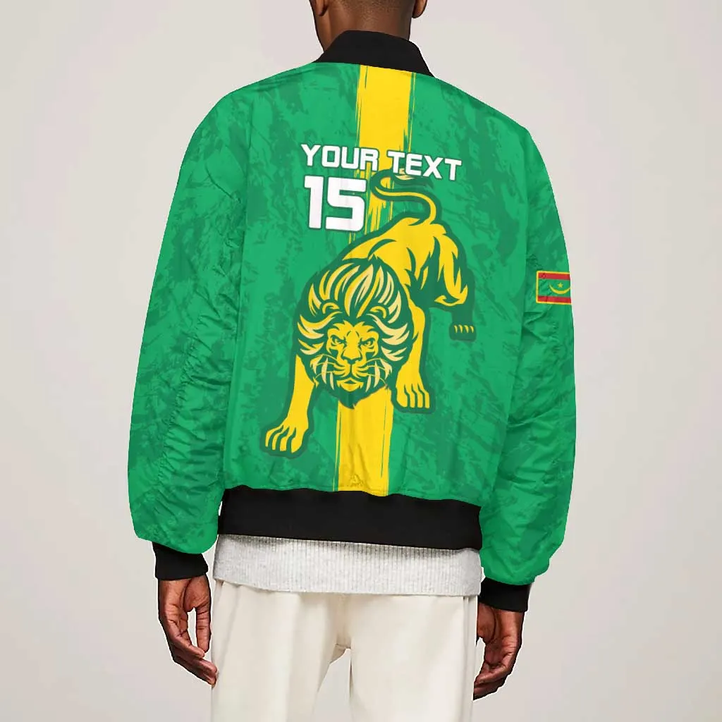 Custom Mauritania Football Bomber Jacket Go Lions of Chinguetti LT15