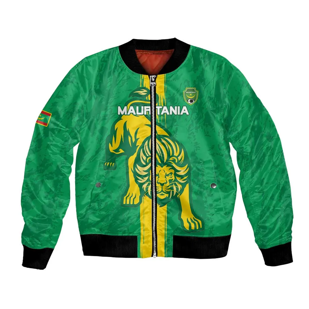 Custom Mauritania Football Bomber Jacket Go Lions of Chinguetti LT15