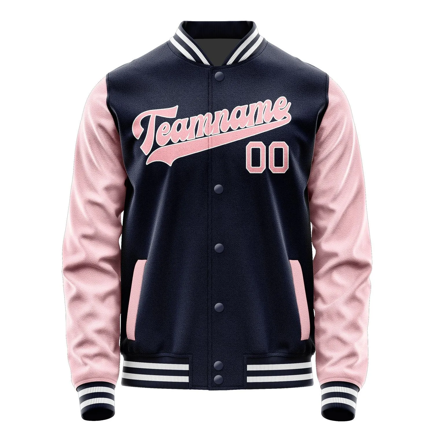 Custom Navy Light Pink Jacket