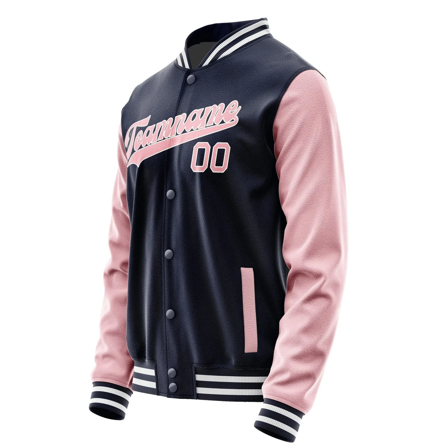 Custom Navy Light Pink Jacket