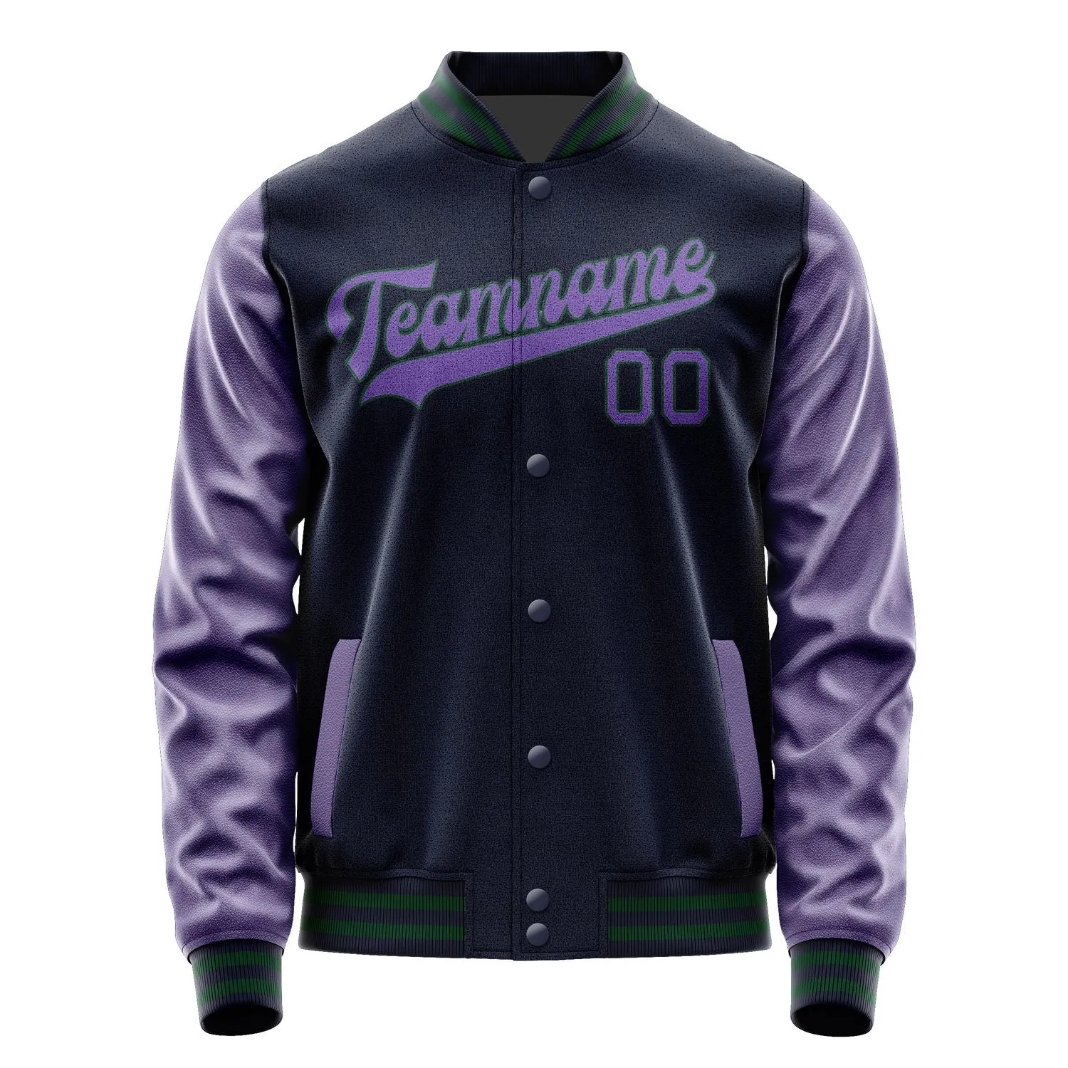 Custom Navy Light Purple Jacket